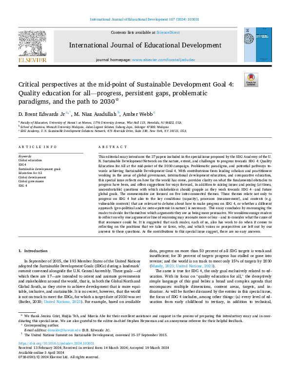 (PDF) [SPECIAL ISSUE INTRO] Critical perspectives at the mid-point of ...