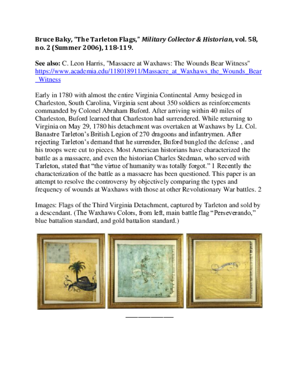 (PDF) Bruce Baky, “The Tarleton Flags”