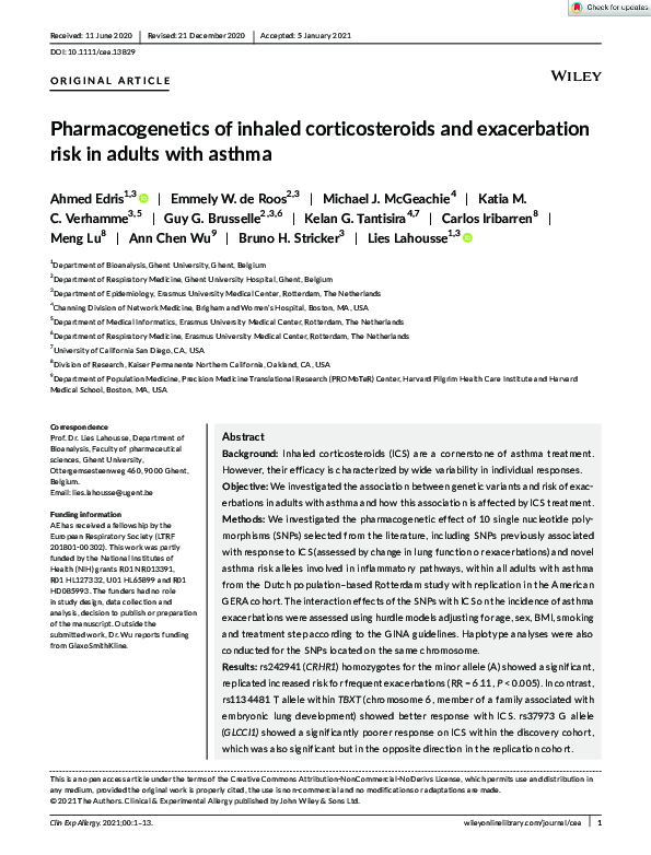 (PDF) Pharmacogenetics of inhaled corticosteroids and exacerbation risk ...