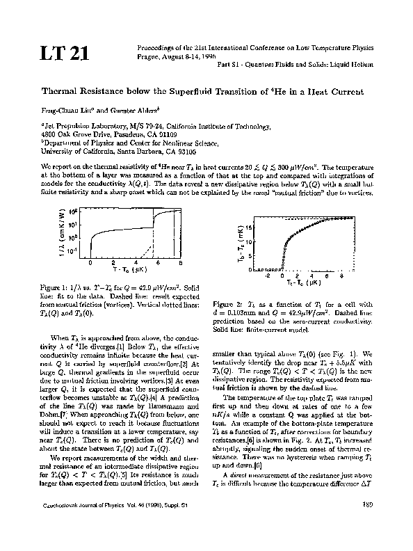 (PDF) Thermal resistance below the superfluid transition of4He in a ...