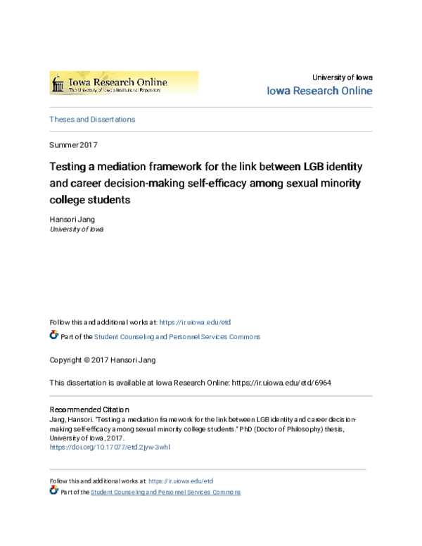 (PDF) Decision-Making Self-Efficacy and Barriers in Career Decision ...