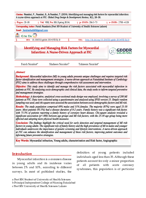 (PDF) Identifying and Managing Risk Factors for Myocardial Infarction ...