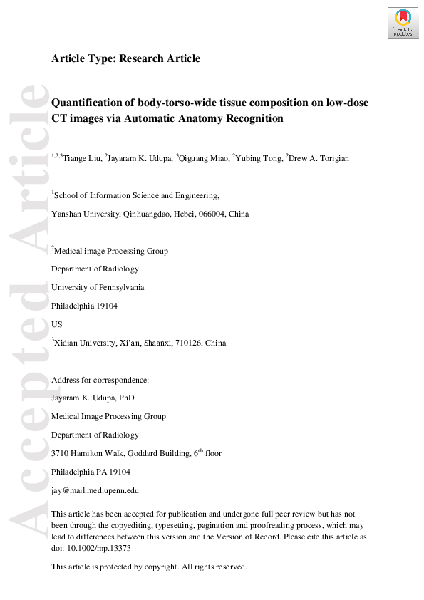 (PDF) Quantification of body‐torso‐wide tissue composition on low‐dose ...