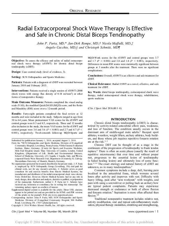(PDF) Radial Extracorporeal Shock Wave Therapy Is Effective and Safe in ...