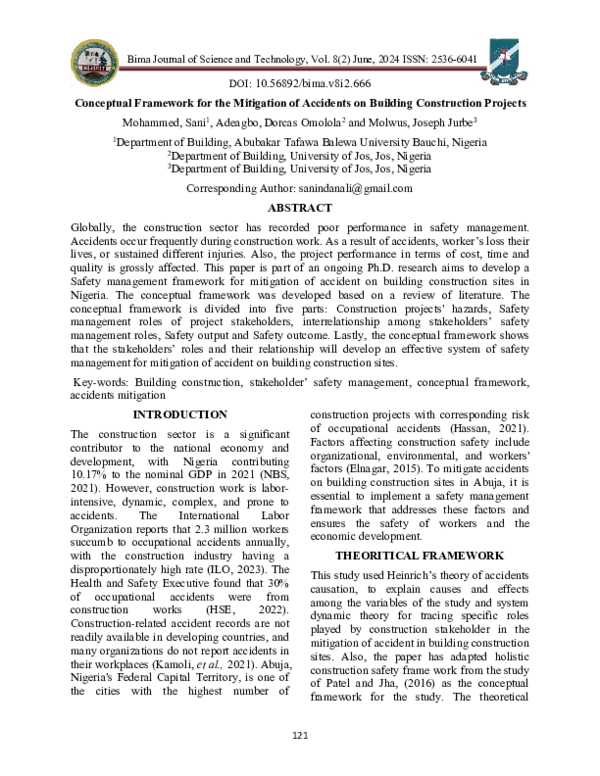 (PDF) Conceptual Framework for the Mitigation of Accidents on Building ...