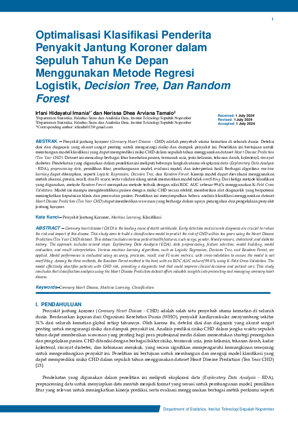 (PDF) Optimalisasi Klasifikasi Penderita Penyakit Jantung Koroner dalam ...