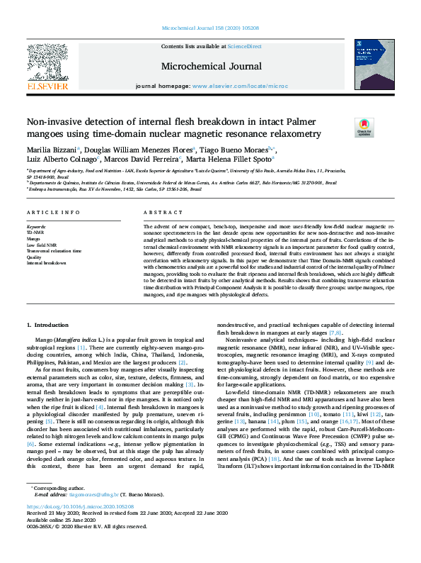 (PDF) Non-invasive detection of internal flesh breakdown in intact ...