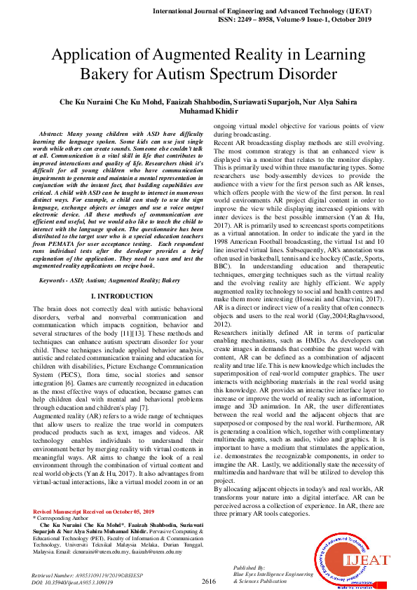 (PDF) Application of Augmented Reality in Learning Bakery for Autism ...