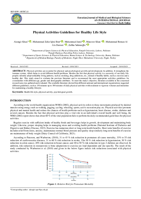 (PDF) Physical Activities Guidelines for Healthy Life Style