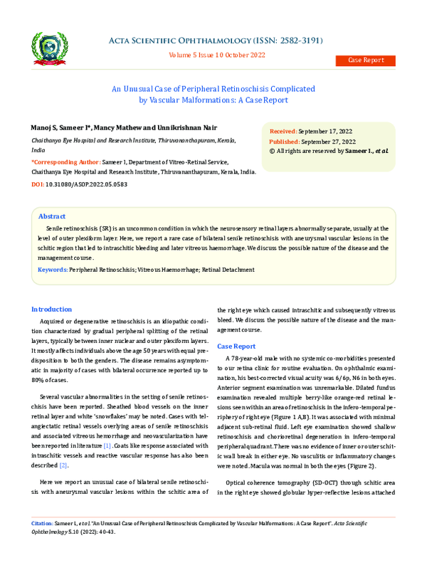 (PDF) An Unusual Case of Peripheral Retinoschisis Complicated by ...