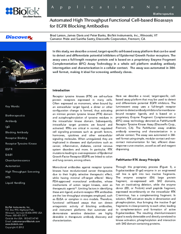 (PDF) Automated High Throughput Functional Cell-based Bioassays for ...