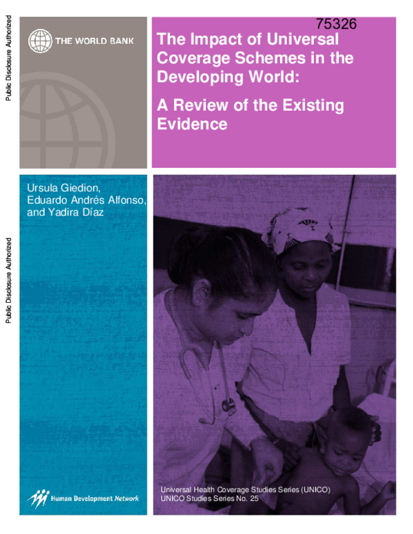 (PDF) The impact of universal coverage schemes in the developing world ...