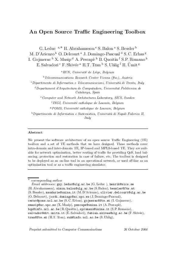 (PDF) An Open Source Trac Engineering Toolbox