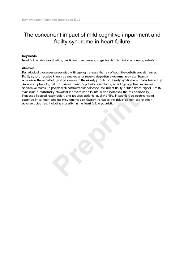 (PDF) The concurrent impact of mild cognitive impairment and frailty ...