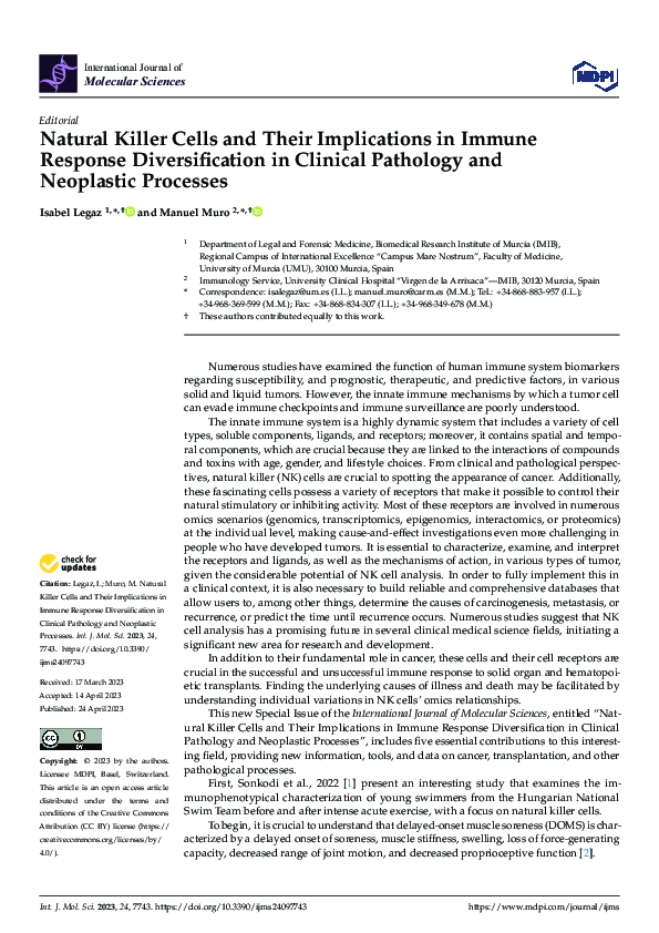(PDF) Natural Killer Cells and Their Implications in Immune Response ...