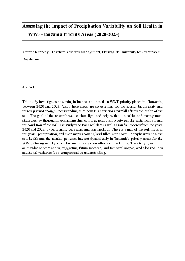 (PDF) Assessing the Impact of Precipitation Variability on Soil Health ...