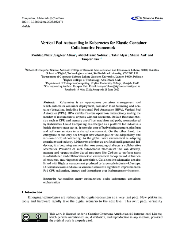 (PDF) Vertical Pod Autoscaling in Kubernetes for Elastic Container ...