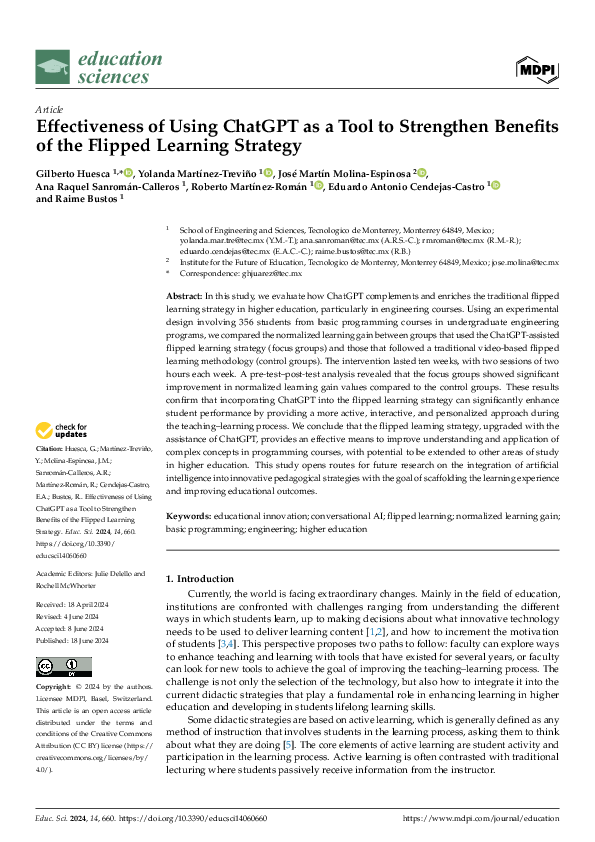 (PDF) Effectiveness of Using ChatGPT as a Tool to Strengthen Benefits ...