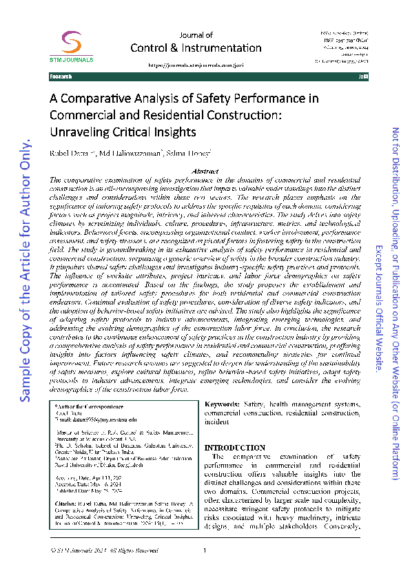 (PDF) A Comparative Analysis of Safety Performance in Commercial and ...