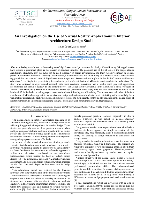 (PDF) An Investigation on the Use of Virtual Reality Applications in ...