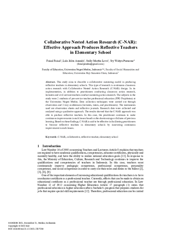 (PDF) Collaborative Nested Action Research (C-NAR): Effective Approach ...