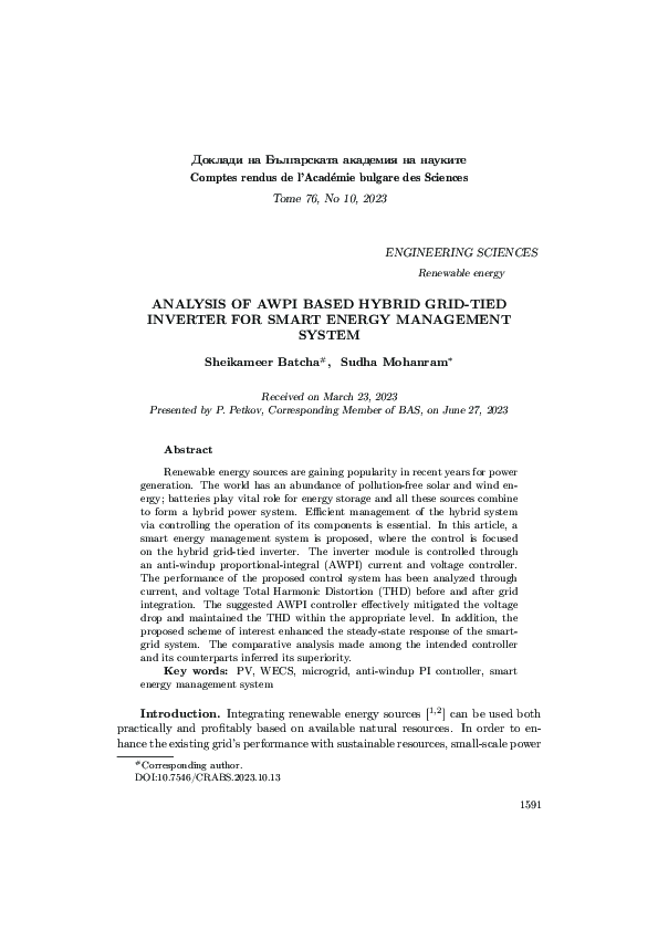 (PDF) Analysis of AWPI Based Hybrid Grid-tied Inverter for Smart Energy ...
