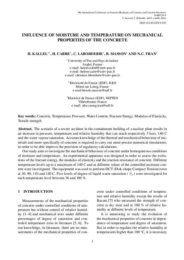 (PDF) influence of Moisture and Temperature on Mechanical Properties of ...
