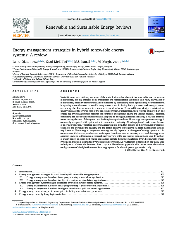(PDF) Energy management strategies in hybrid renewable energy systems ...