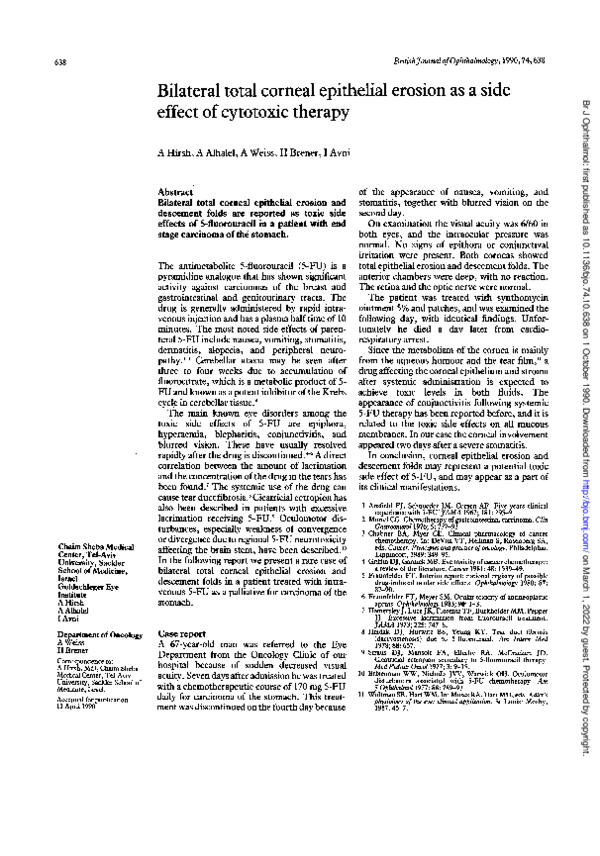 (PDF) Bilateral total corneal epithelial erosion as a side effect of ...