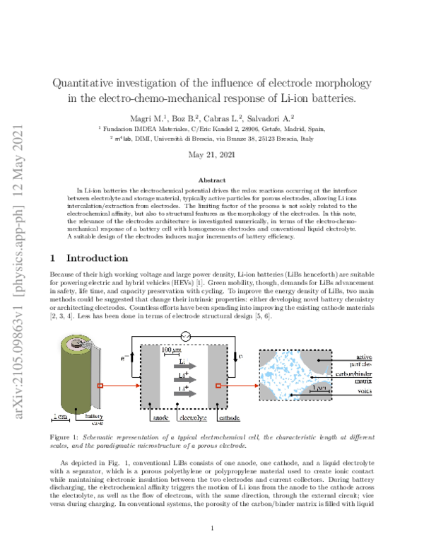(PDF) Quantitative investigation of the influence of electrode ...