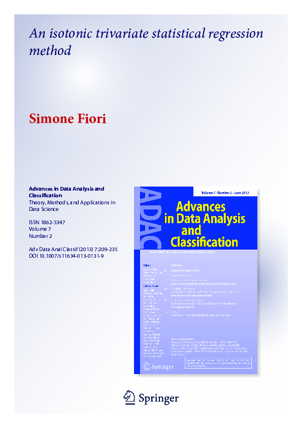 (PDF) An isotonic trivariate statistical regression method