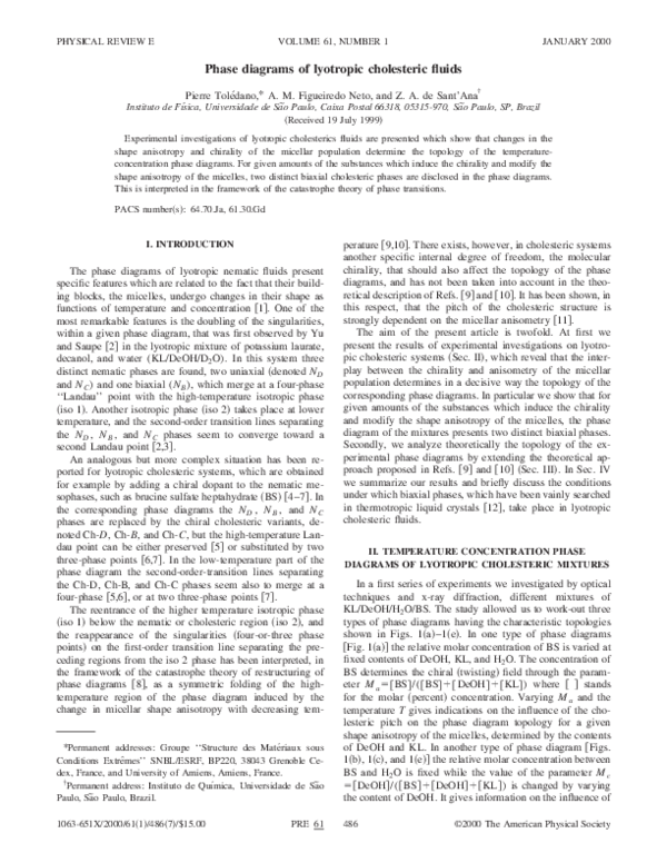 (PDF) Phase diagrams of lyotropic cholesteric fluids