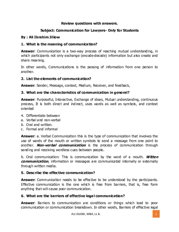 (PDF) COMMUNICATION SKILLS FOR LAWYERS
