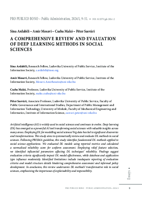 (PDF) A COMPREHENSIVE REVIEW AND EVALUATION OF DEEP LEARNING METHODS IN ...