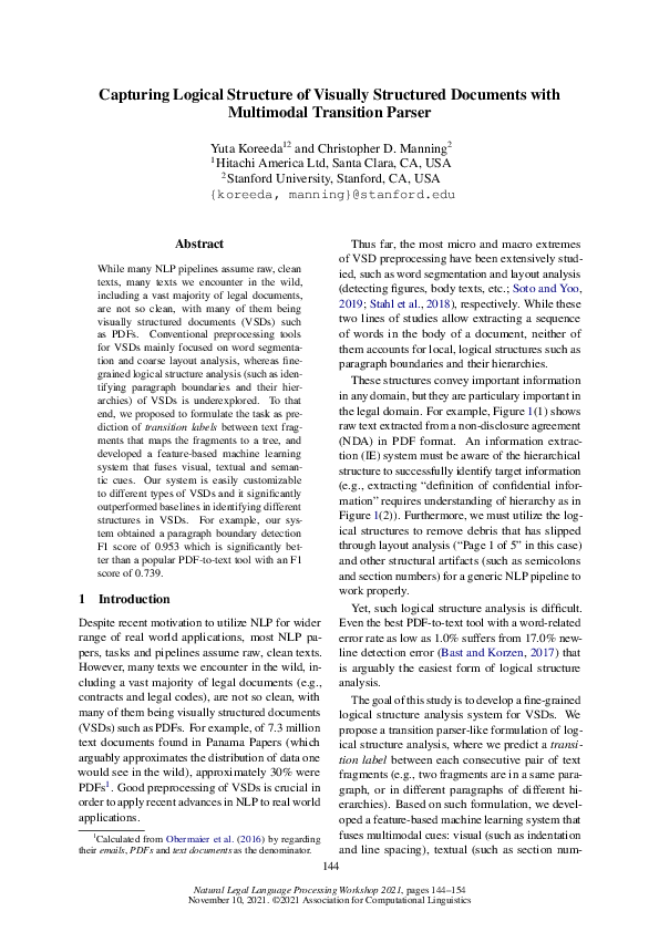 (PDF) Capturing Logical Structure of Visually Structured Documents with ...