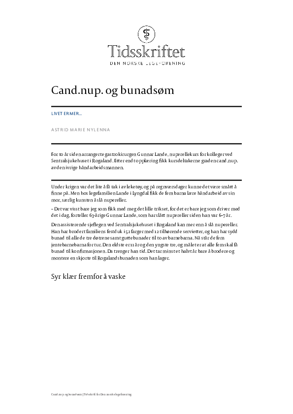 (PDF) Cand.nup. og bunadsøm