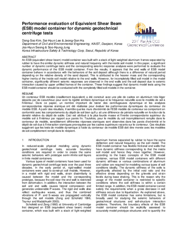 (PDF) Performance evaluation of Equivalent Shear Beam (ESB) model ...
