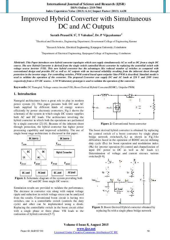 (PDF) Improved Hybrid Converter with Simultaneous DC and AC Outputs