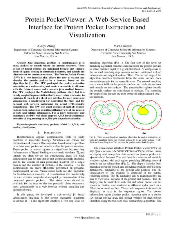 (PDF) Protein PocketViewer: A Web-Service Based Interface for Protein ...