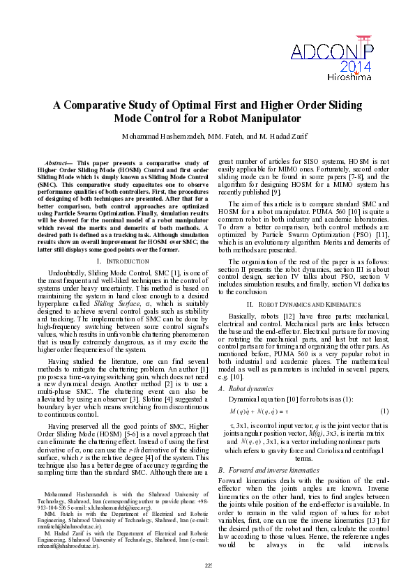 (PDF) A Comparative Study of Optimal First and Higher Order Sliding ...