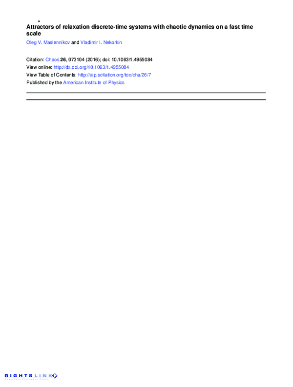 (PDF) Attractors of relaxation discrete-time systems with chaotic ...
