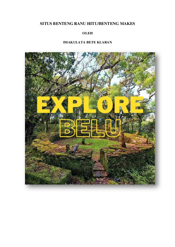 (PDF) SITUS BENTENG RANU HITU(REVISI)[SERNA][1]- | Serna Malik ...