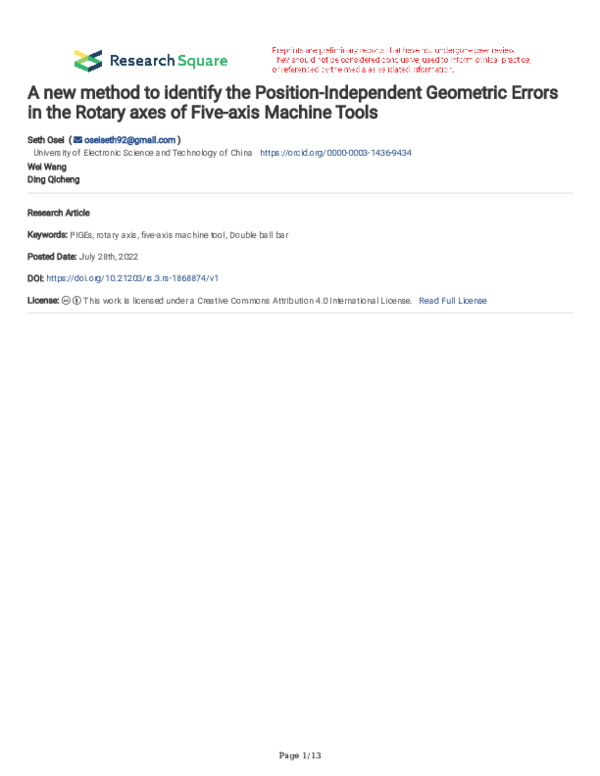 (PDF) A new method to identify the Position-Independent Geometric ...