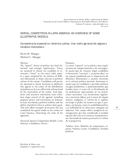 (PDF) Spatial Competition in Latin America: An Overview of Some ...