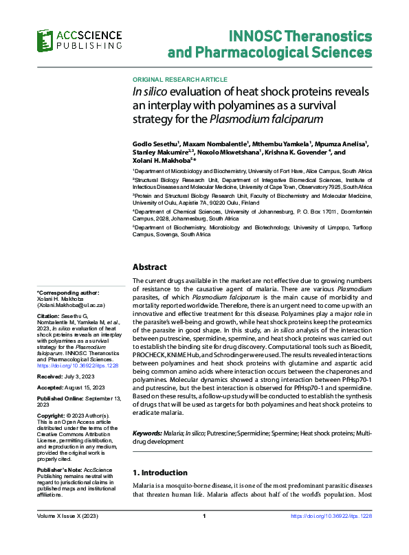 (PDF) In silico evaluation of heat shock proteins reveals an interplay ...