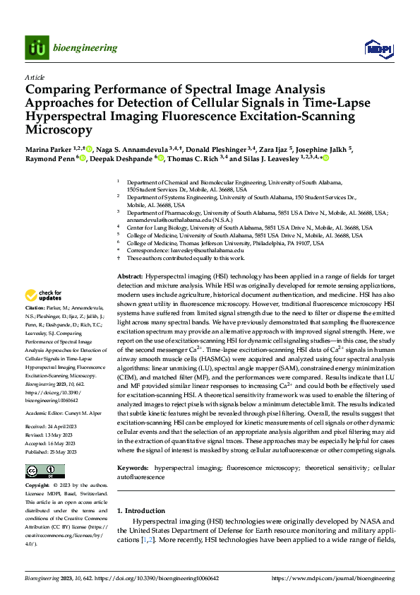 (PDF) Comparing Performance of Spectral Image Analysis Approaches for ...