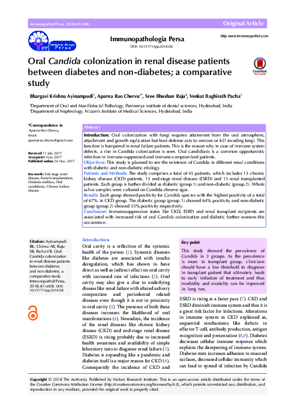 (PDF) Oral Candida colonization in renal disease patients between ...