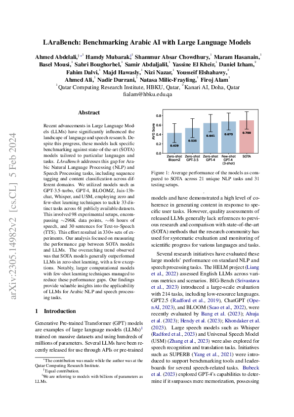 (PDF) Benchmarking Arabic AI with Large Language Models