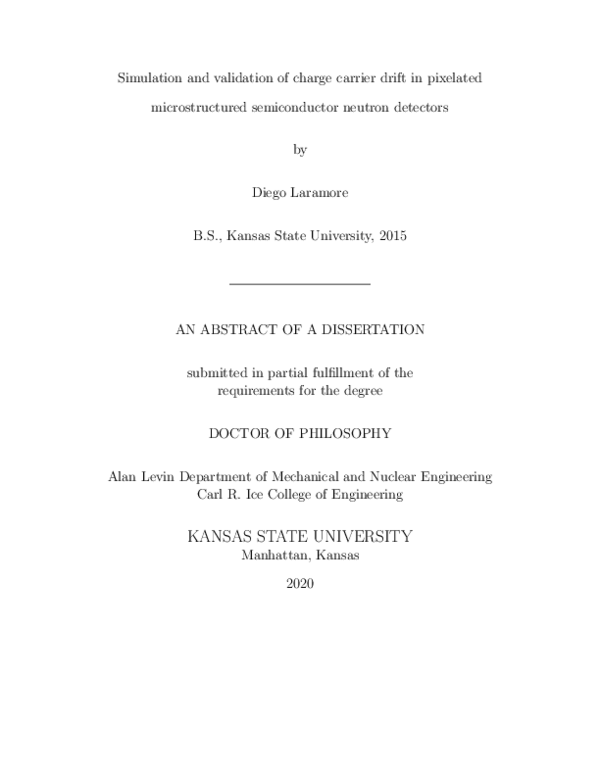 (PDF) Simulation and validation of charge carrier drift in pixelated ...