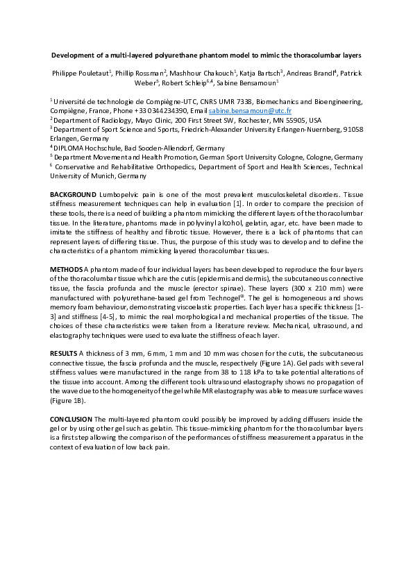 (PDF) Development of a multi-layered polyurethane phantom model to ...
